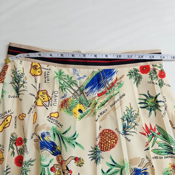 NWT JCrew Hawaiian Island Pleated Skirt Size 4 Petite - Picture 11 of 12
